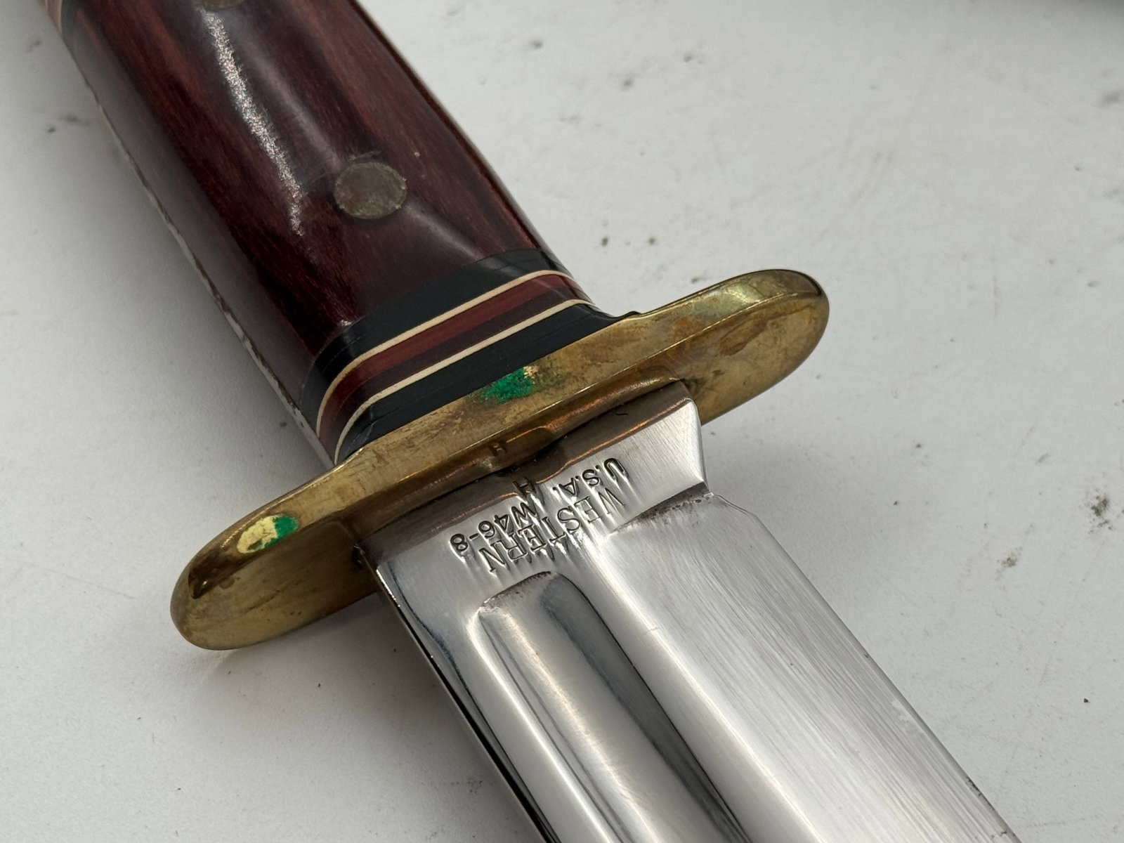 Excellent Western W46-8 “H” Fixed Blade Knife with Leather Sheathe - 11