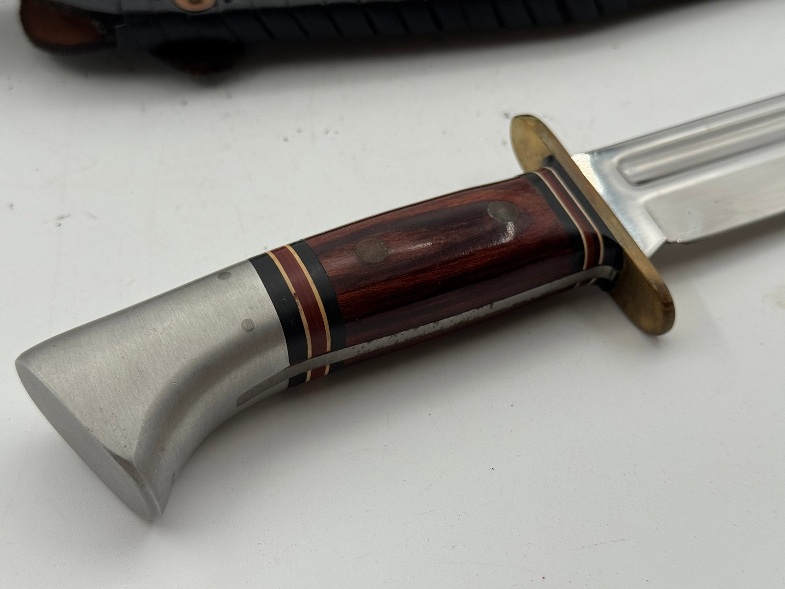 Excellent Western W46-8 “H” Fixed Blade Knife with Leather Sheathe - 9