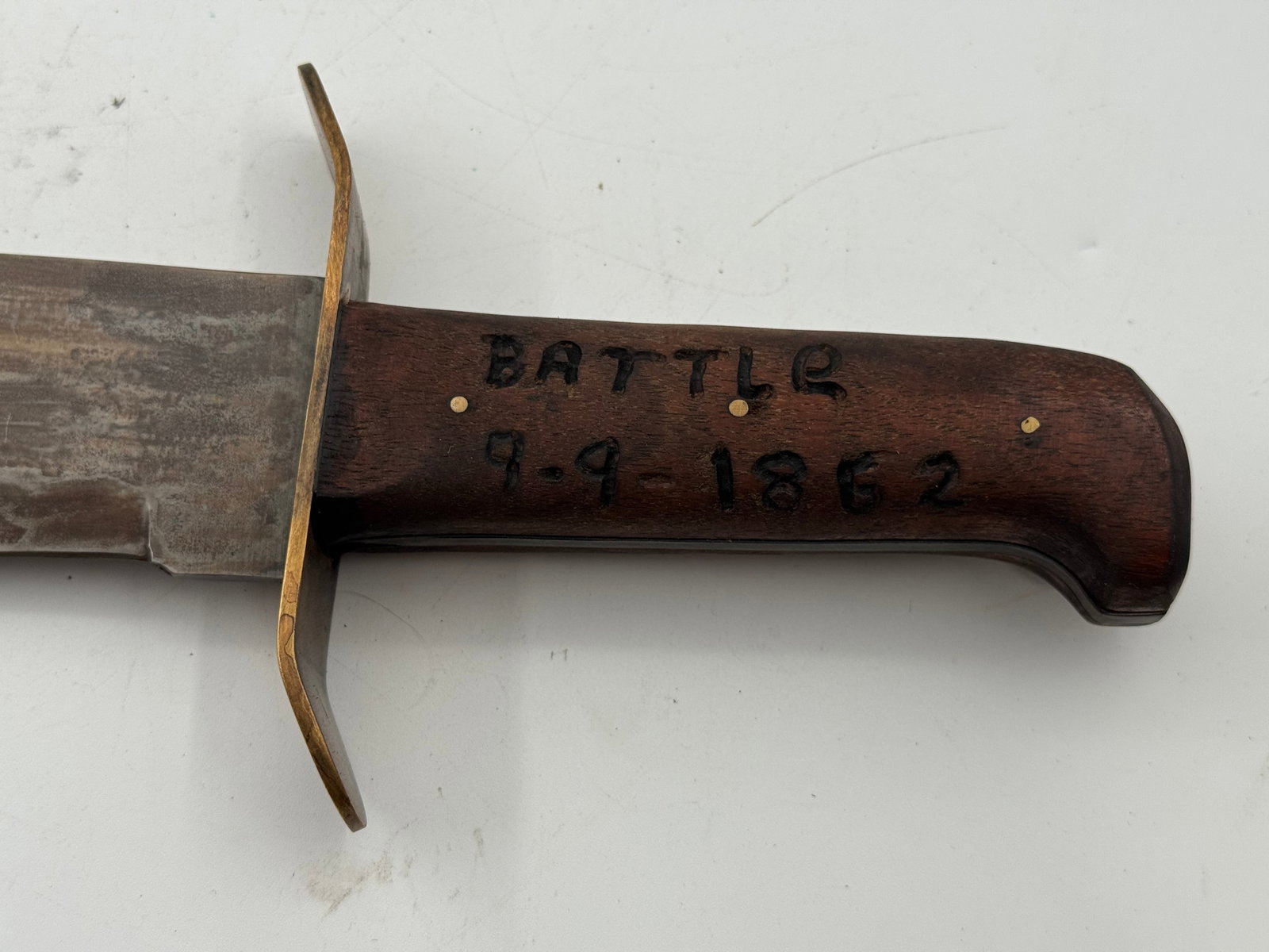 Cedar Mountain Virginia CS 1862 Marked Fixed Blade Bowie Knife - 3