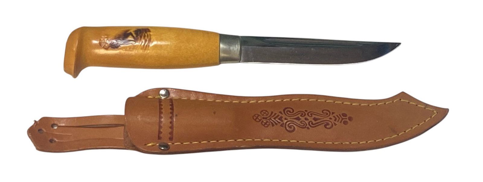 Finland Yisakki Jarvennaa Fixed Blade Knife with Leather Sheath (1 of 3)