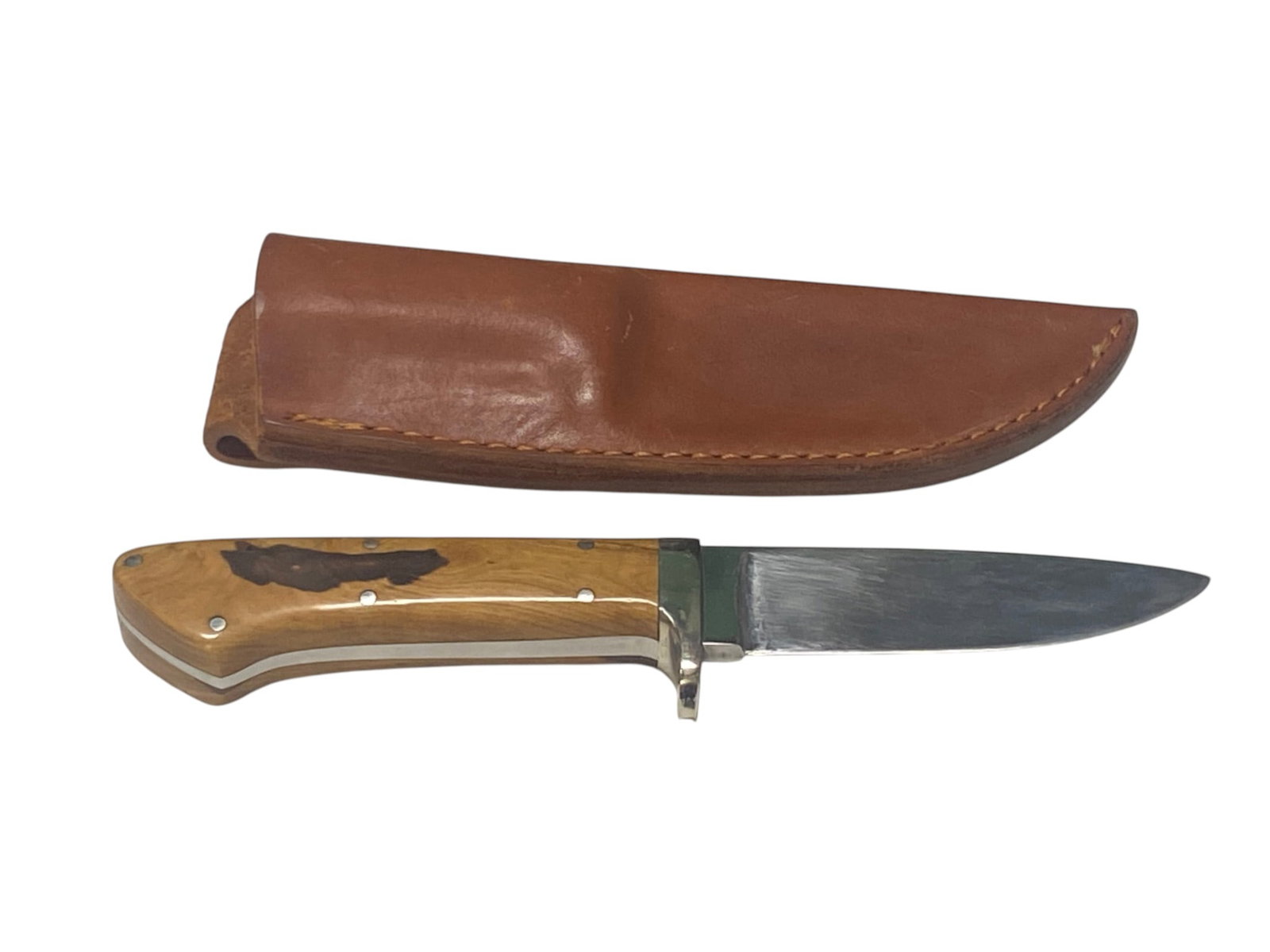 Custom Fixed Blade Knife with Leather Sheath (1 of 2)