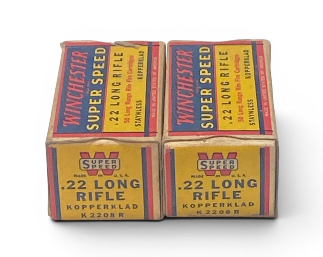 Vintage NIB 100rds. of .22 LR Winchester Super Speed Kopperklad Ammunition (1 of 1)