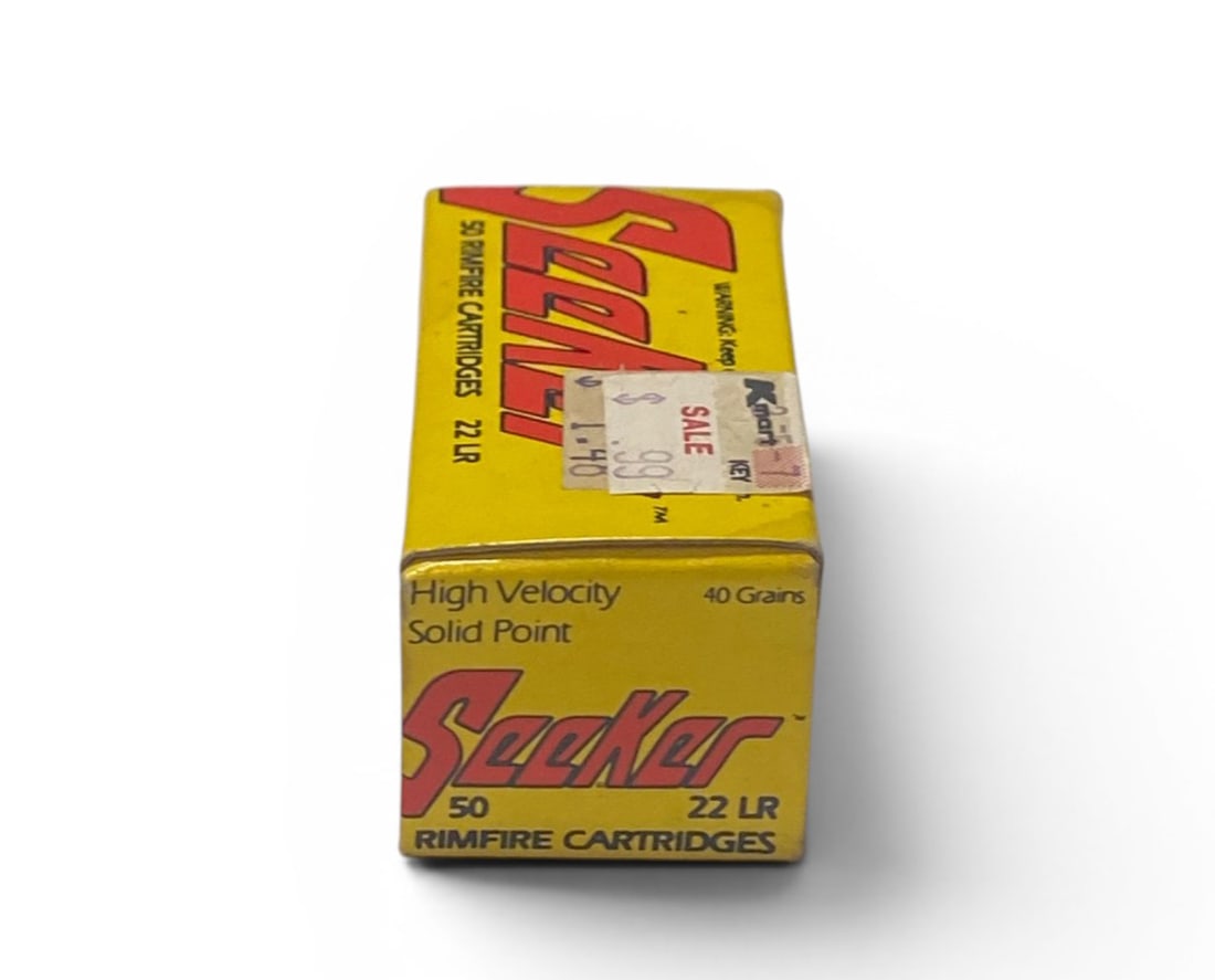 Vintage NIB 50rds. of .22 LR Seeker High Velocity Solid Point Ammunition: See Photo(s).