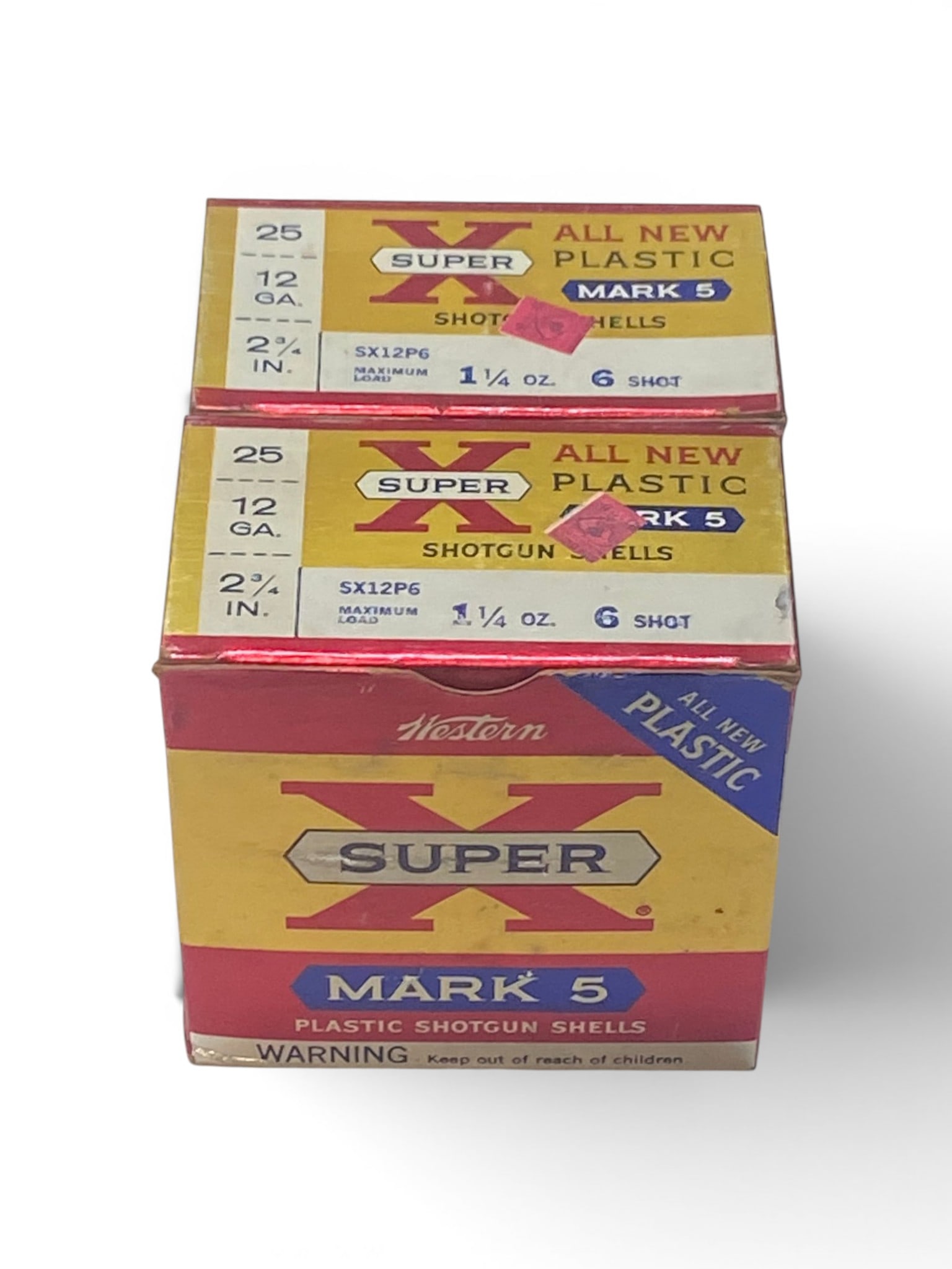 Vintage NIB 50rds. of 12 GA. 2-3/4” 1-1/4 Oz. 6-Shot Western Super X Mark 5 Shotgun Ammunition: See Photo(s).