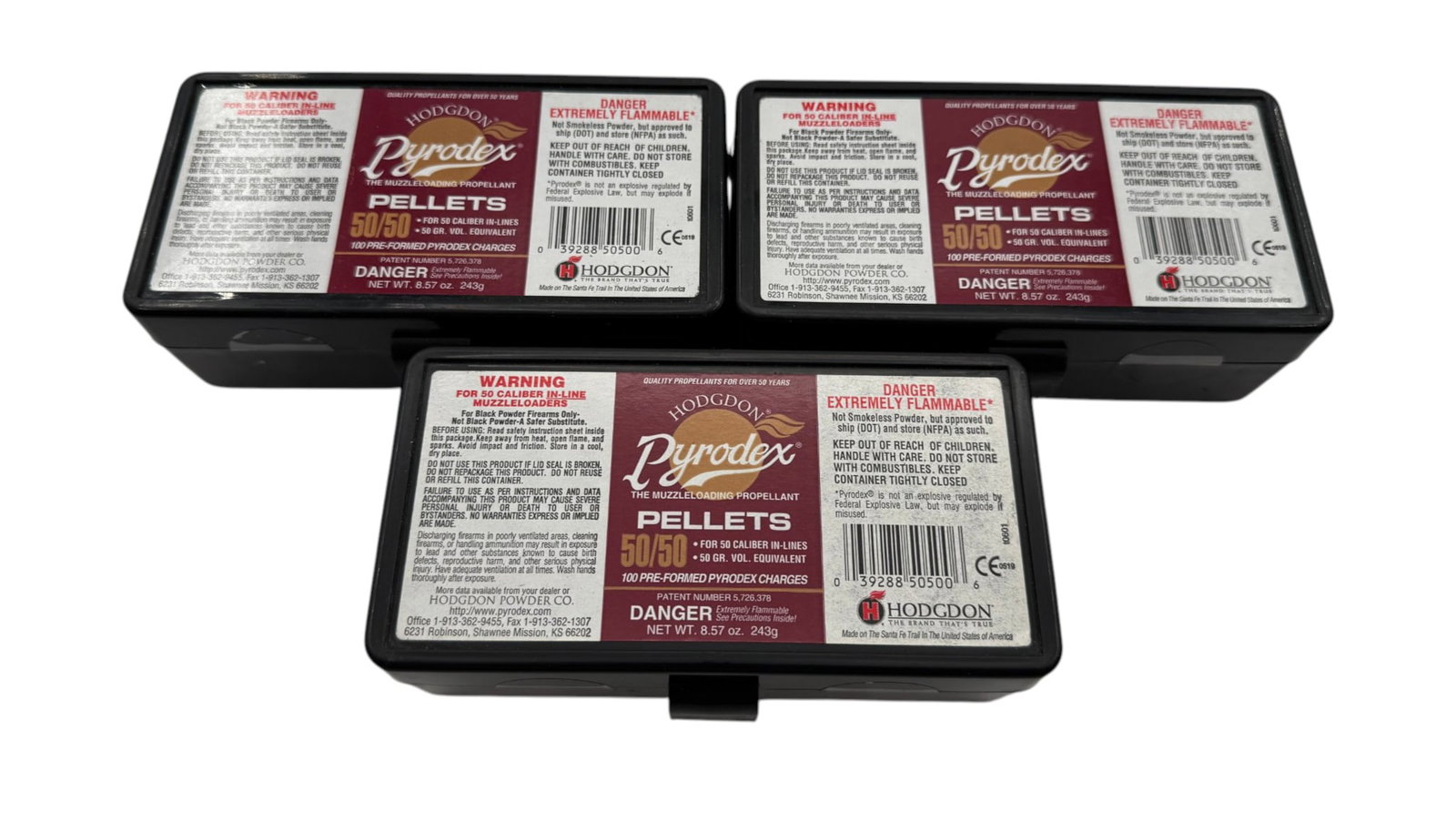 NIB 300ct. Sealed Hodgdon Pyrodex 50/50 Pellets for .50 CAL. In-Line Muzzleloaders: See Photo(s).