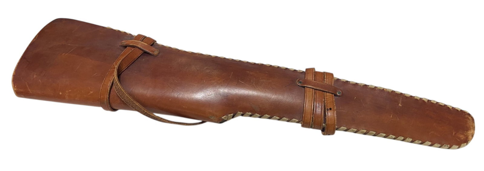 34” Vintage Eubanks Leather Rifle Scabbard: Marked 760S and 22