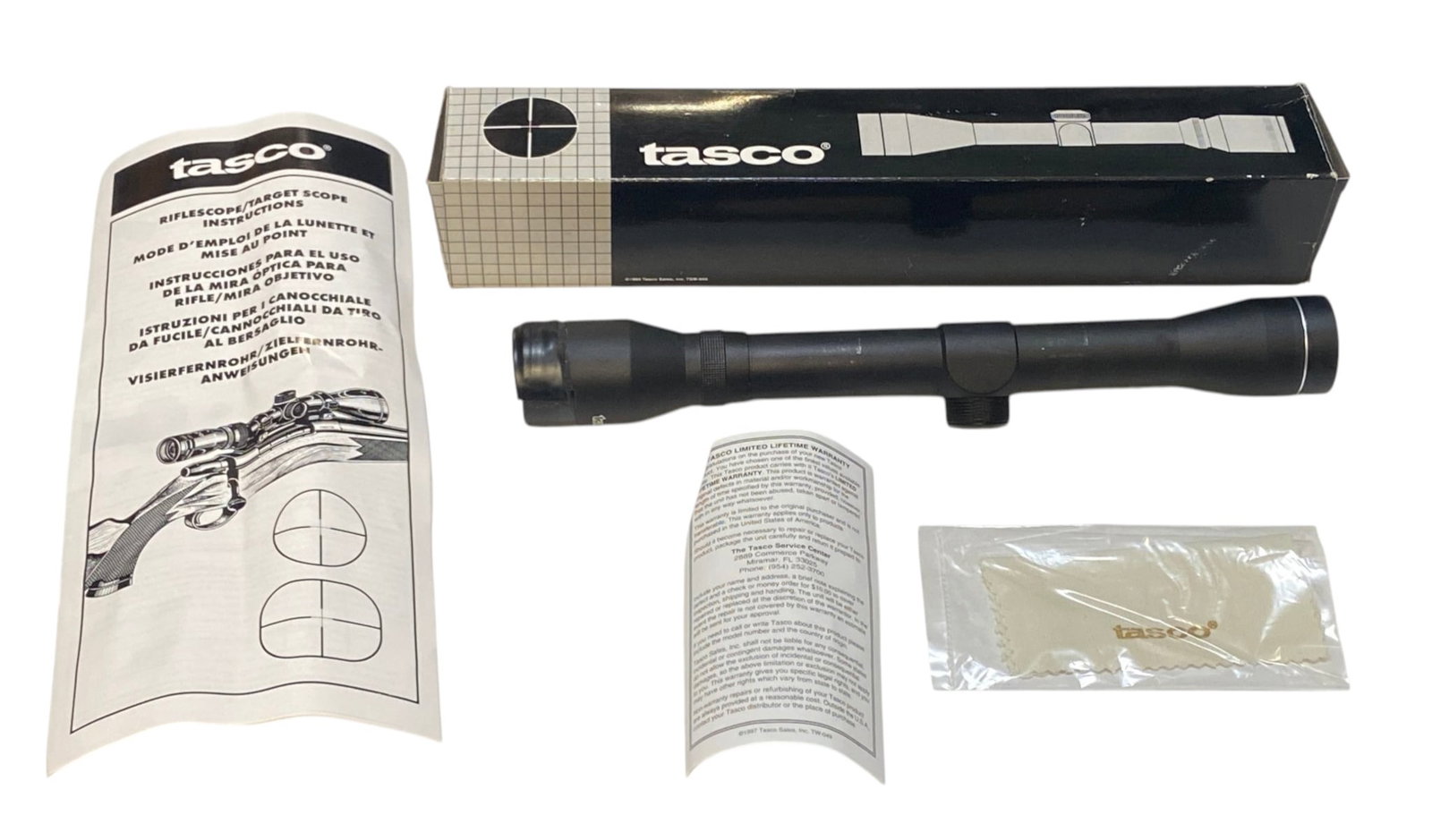 NIB Tasco 4x32 Scope: Optics are clear. In good condition
