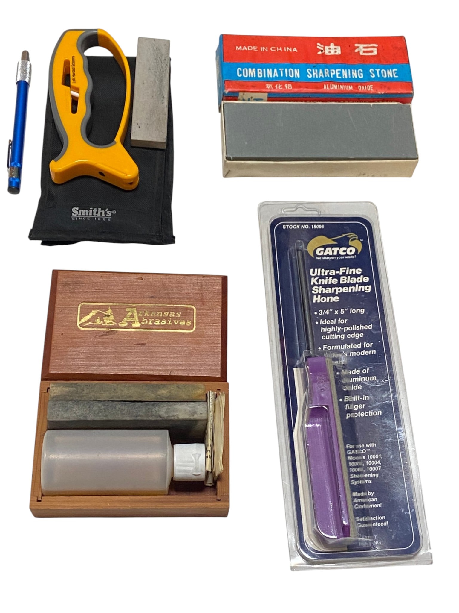 Various Knife Sharpening Devices: See photos.