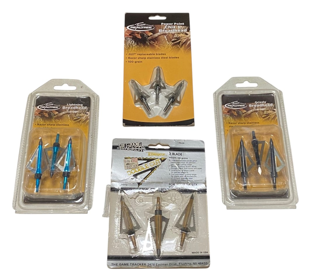 (4) 3pks of Broadheads: Three are NIB, one appears to have been opened