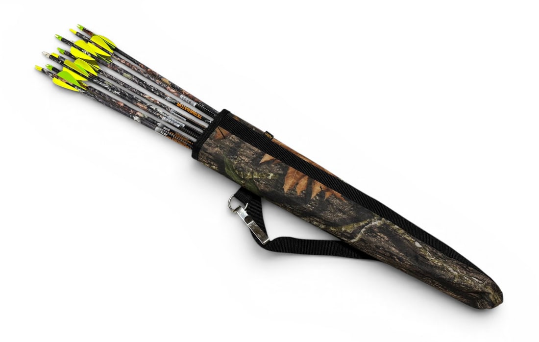 Arrow Quiver with (9) Arrows: Most Arrows Are Terminator 6025 Carbon Express Arrows with no Tips
