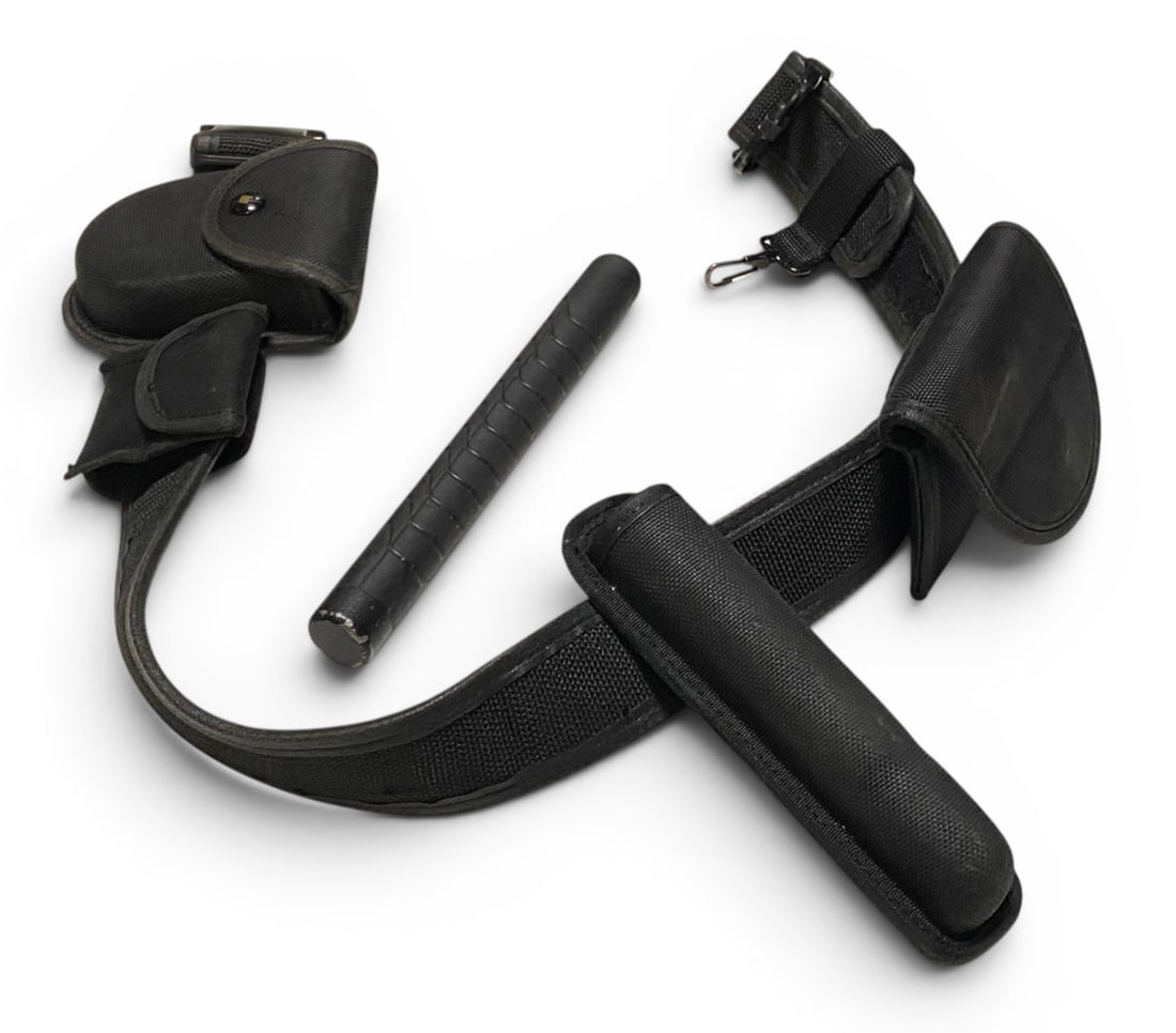 Police / Security Belt with Baton: Comes with law pro belt, baton, and pouches