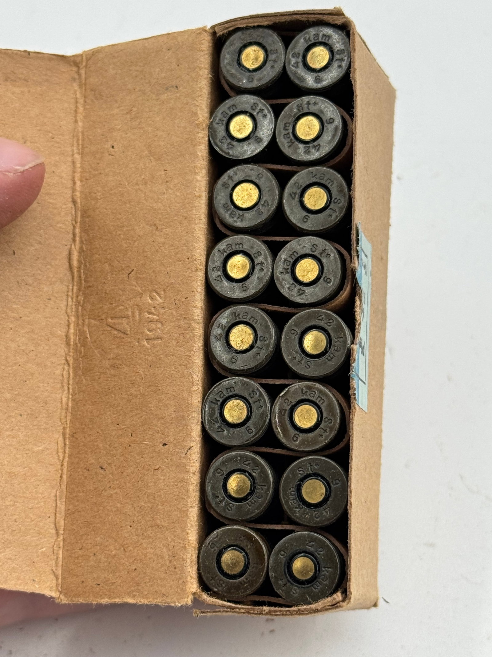 16rds. of Original German WWII 1942 9mm Luger Collectible Ammunition - 5