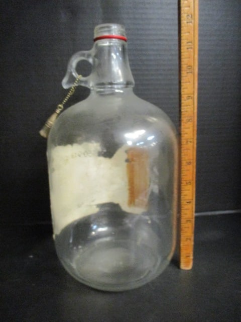Old 1 Gallon Coca-Cola Syrup Jug with Brass Coke Bottle Key Chain - 8