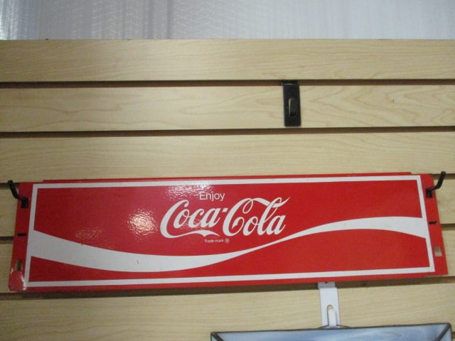 Enamel "Enjoy Coca-Cola" Advertisement Sign: 23 1/2" x 6"
