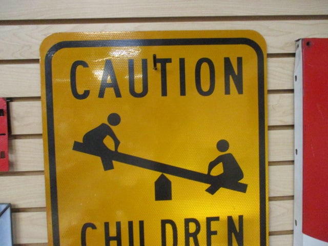 Reflective "Caution Children Playing" Street Sign - 2
