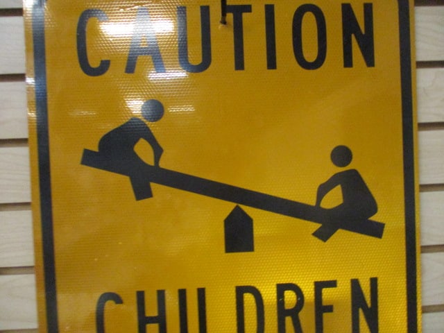 Reflective "Caution Children Playing" Street Sign - 3