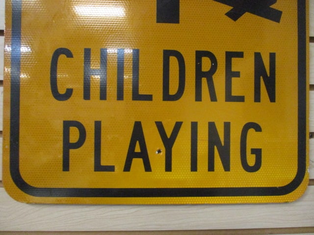 Reflective "Caution Children Playing" Street Sign - 4