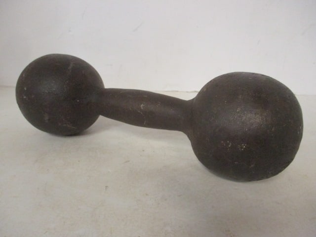 Antique Cast Metal 10 Lb. Dumbbell: Local Pickup Suggested