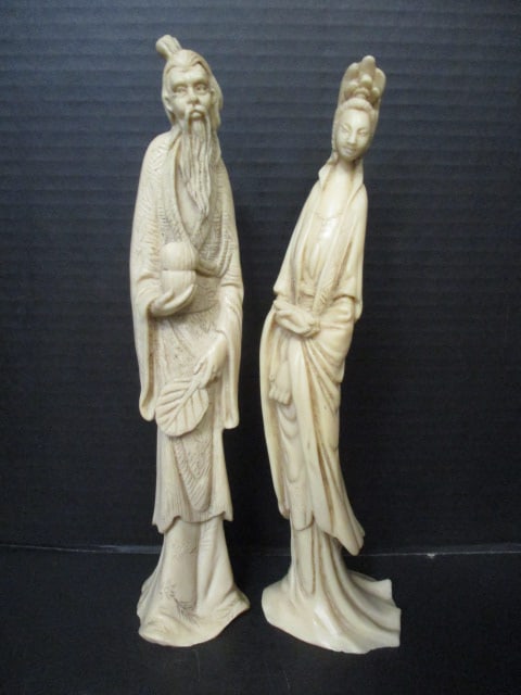 Sculpted Chinese Couple Figures (1 of 9)
