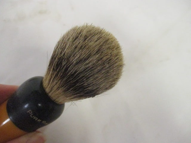 Fire King Jadeite Mug, Fuller Badger Hair Deluxe Shaving Brush in Original Box, - 4