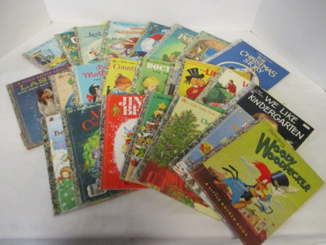 24 Old "Little Golden Books": See pictures and preview for titles and condition