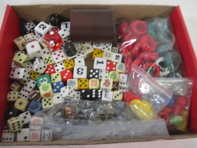 Nice Grouping of Board Game Tokens and Die (1 of 7)