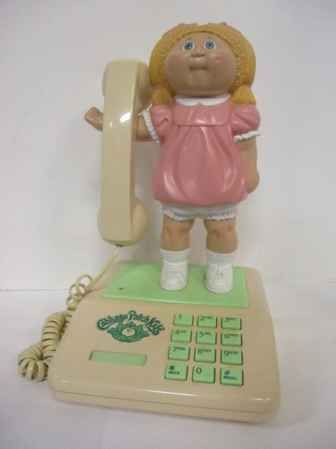 Cabbage Patch Kids Figural Push Button Landline Telephone: Model 7911, 13 1/2"h