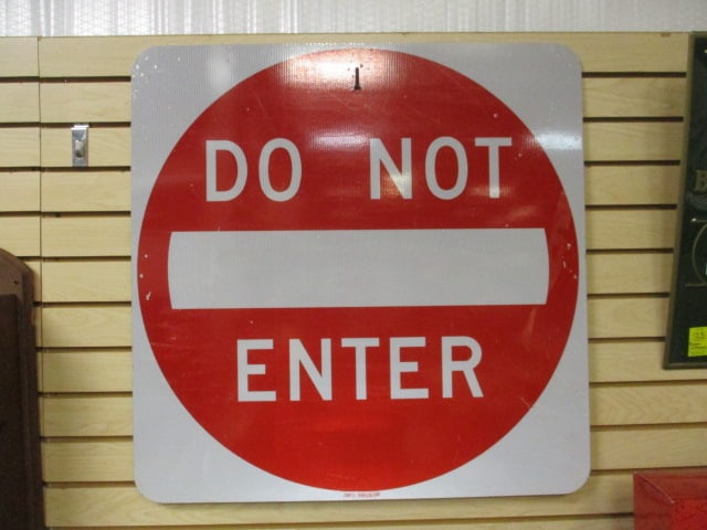 Reflective "Do Not Enter" Road Sign (1 of 7)