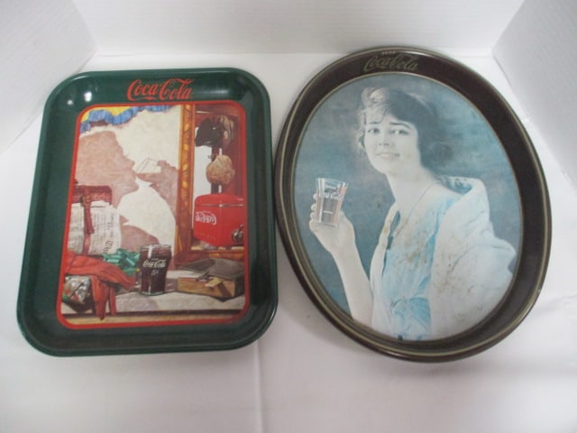 1973 Oval "Drink Coca-Cola 1923 Flapper Girl" Advertisement Tray and (1 of 10)