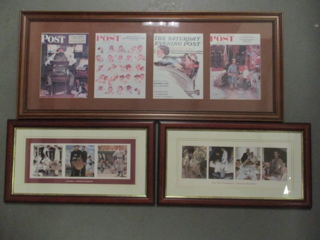 Framed and Matted Multi-Panel Norman Rockwell Prints (1 of 14)