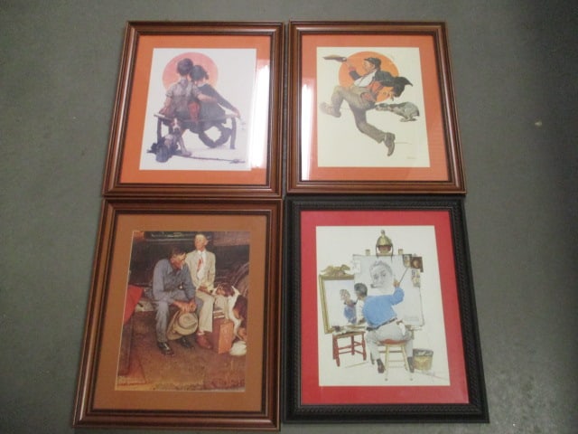 Four Framed and Matted Norman Rockwell Prints (1 of 8)
