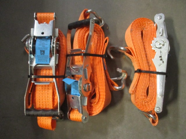 Three Tector Heavy Duty Ratching Tie Downs: 2"w webbing