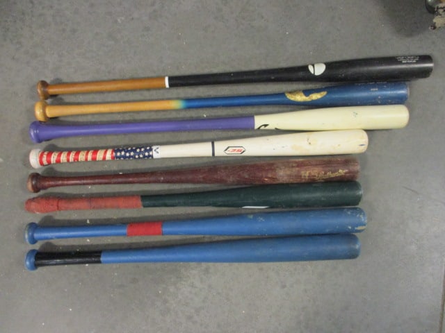 Eight 28"-37" Wood Baseball Bats: See all pictures and preview for models and condition, Local Pickup Only