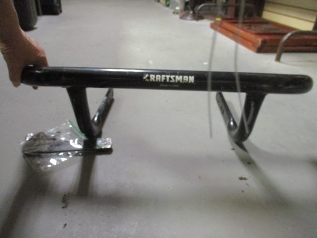 Craftsman Mower Bush Guard: Mounting arms 14" on center, 26" w overall