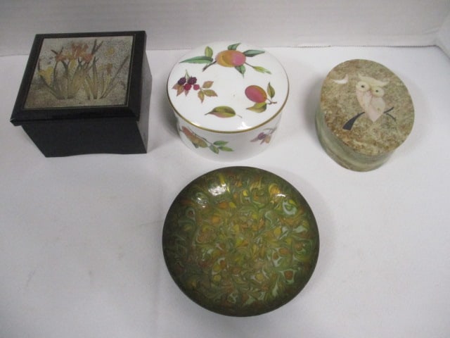Westland Co. Musical Trinket Box, Royal Worcester "Arden" Porcelain Trinket Box, (1 of 20)