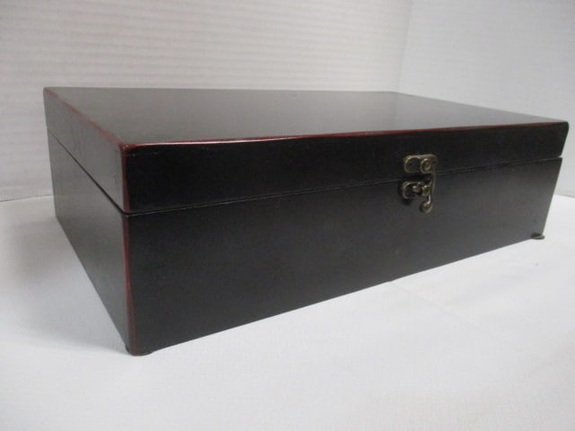Lined Wood Jewelry Box - 2