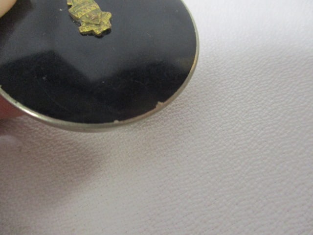 Vintage Scarf Clip Powder Compact with Sorority/Civil Group Crest Emblem - 6