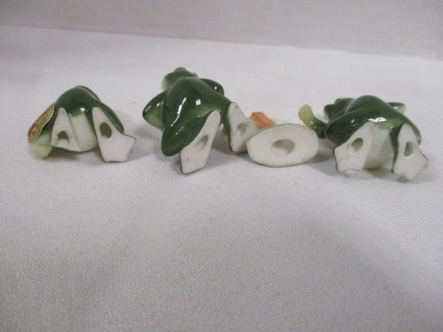 Vintage Bridge Hi Style Bone China Miniature Frog "Rag Time Band" Figurines - 5