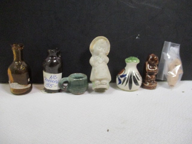 Vintage Miniatures-Wade Stricker, Mexican Pottery Vase, NC Pottery Jug/Cup, (1 of 5)