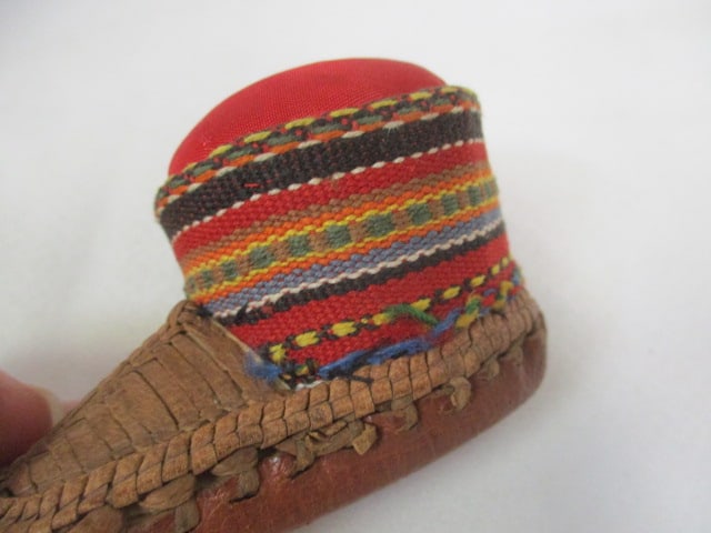 Miniature Native American Indian Woven Basket, Chalkware Papoose Baby and - 10