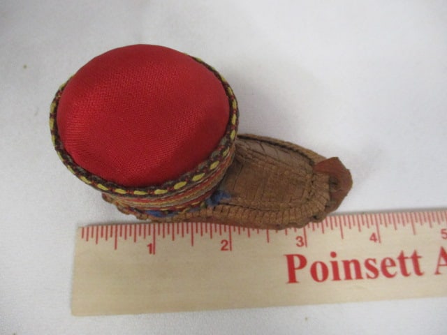 Miniature Native American Indian Woven Basket, Chalkware Papoose Baby and - 13