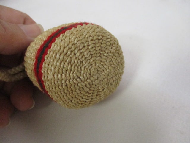 Miniature Native American Indian Woven Basket, Chalkware Papoose Baby and - 4
