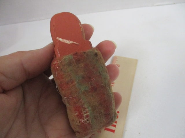 Miniature Native American Indian Woven Basket, Chalkware Papoose Baby and - 7
