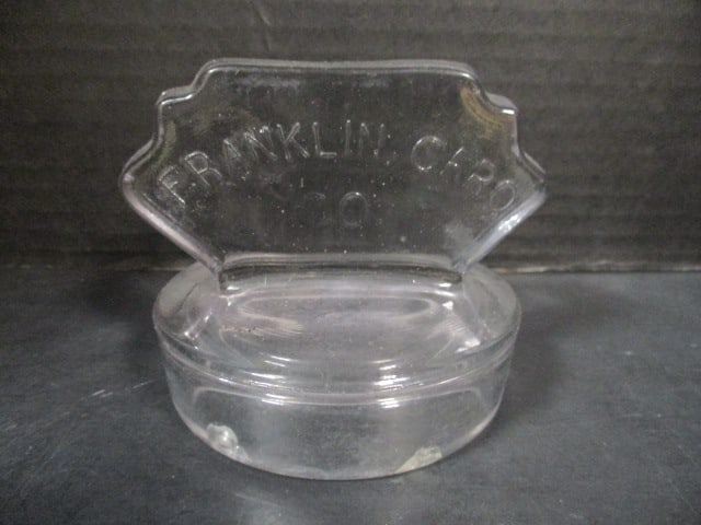 Vintage Franklin Caro Co. Heavy Clear Glass Jar Lid (1 of 7)