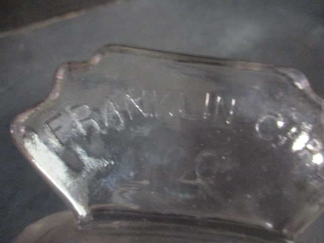 Vintage Franklin Caro Co. Heavy Clear Glass Jar Lid - 2