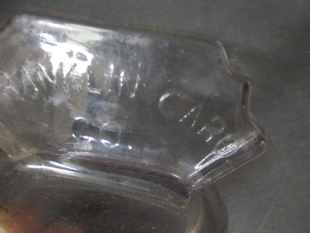 Vintage Franklin Caro Co. Heavy Clear Glass Jar Lid - 3