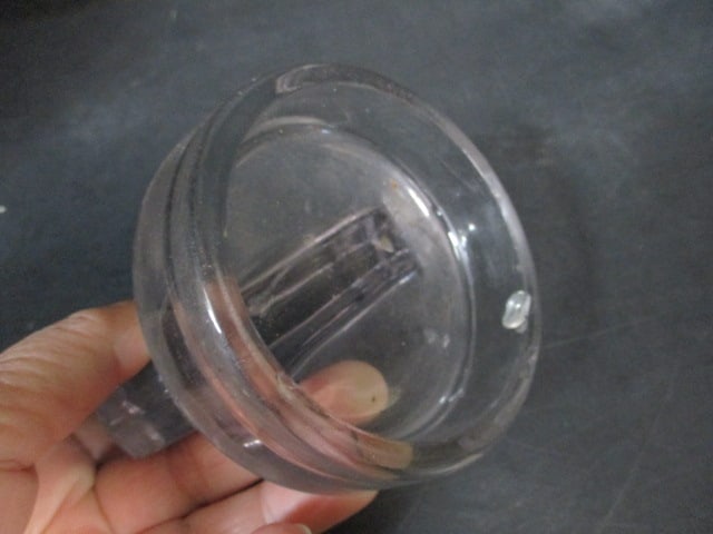 Vintage Franklin Caro Co. Heavy Clear Glass Jar Lid - 5