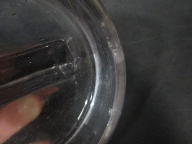 Vintage Franklin Caro Co. Heavy Clear Glass Jar Lid - 7