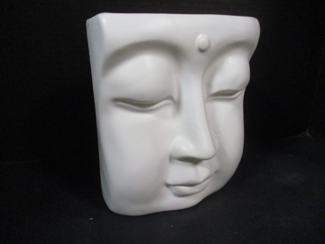 Midcentury Ceramic Molded Face Wall Pocket (1 of 6)