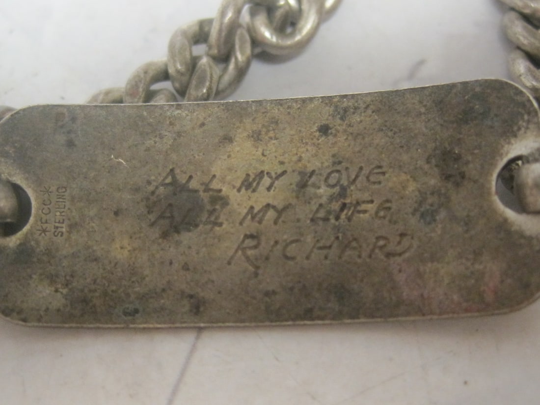 8" Sterling Silver Vintage ID Bracelet - 3